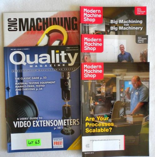 5 Magazines CNC Milling / Modern Machine / Quality Lot 63 Gently Used Smoke Free