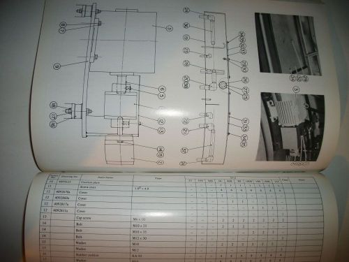 Amada press brake parts list manual (type-z ii) for sale
