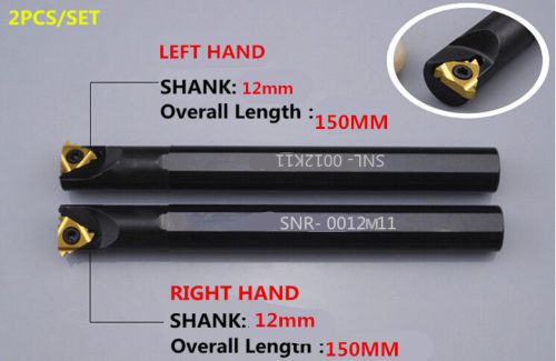 2pcs of left&amp;right hand snr0012m11 12x150mm  internal thread turning tool holder for sale