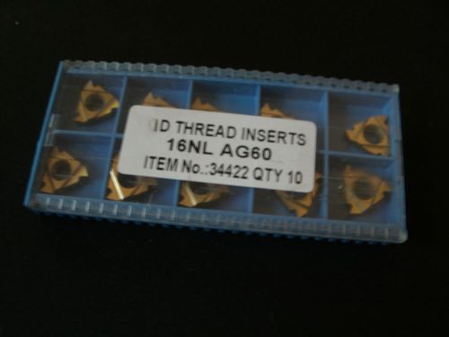 ID Thread Turning Insert, 16 NL AG60 3/8 Bit Pack of 10