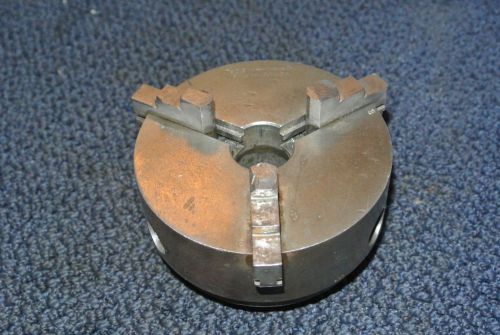 de Whiton Machine Co 4&#034; lathe chuck independent reversible 3  jaw.