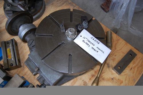 12&#034; TROYKE &#034;R12&#034; T-SLOTTED HEAVY-DUTY STANDARD MANUAL ROTARY TABLE - #26206