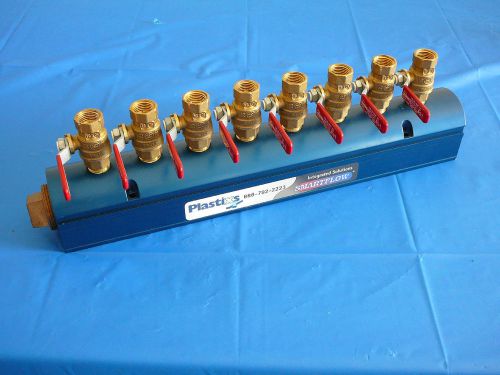 Aluminum water manifold - 1.5&#034; inlet with (8) 1/2&#034; ports. for sale