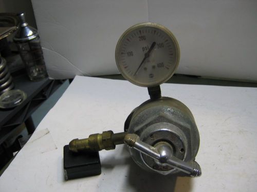 VINTAGE BRASS PUROX REGULATOR TYPE R- 2040 WITH  A PSI GAGE STEAM PUNK