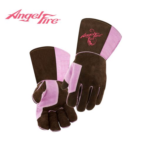 Angelfire  Leather MIG Pink/Brown Womens XS Small Welding Gloves