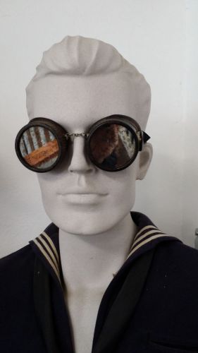 Vintage Oxweld Welding Goggles-RARE STEAMPUNK Find, Bakelite With Chromed Lenses