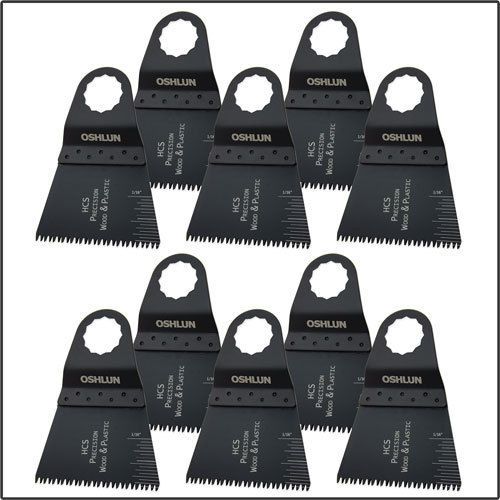 Oshlun mms-1110 2-2/3-inch standard hcs oscillating tool blade - 10 pack for sale