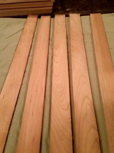 5 @ 32 x 1.75 x 1/8 - 3/8 thin  Cherry craft wood scroll saw #LR44