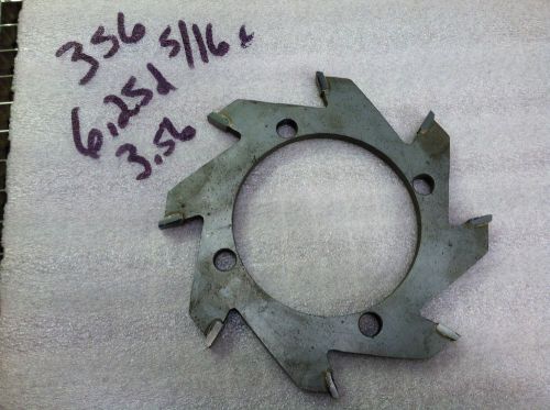 3.5 bore 5/16 ct 6.25 dia carbide tipped 356 Shaper cutter rabbet dado needs wrk