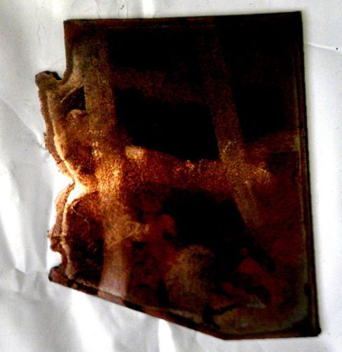 6 Inch ARIZONA State Shape Rough Rusty Metal Vintage Stencil Ornament Magnet