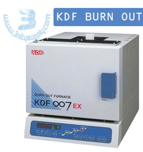 Burnout Furnace, Quick Heat Rise, Wide Chamber, KDF 007EX. Technically Advanced