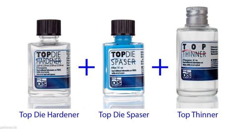 3 pcs of dental lab product - top die spaser + top die hardener + top thinner for sale