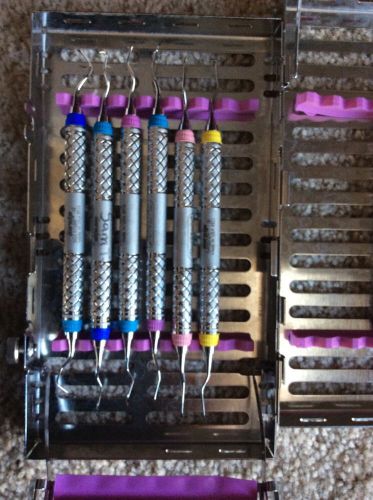 dental casette with 8 SRP instruments