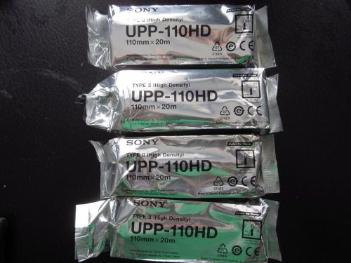 4 Sony UPP-110HD Type 2 HD Printing Paper, 110mm x 20m