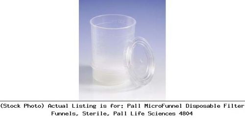 Pall microfunnel disposable filter funnels, sterile, pall life sciences 4804 for sale