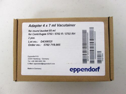 eppendorf Adapter 4 x 7 ml Vacutainer For Round Bucket 85 ml NEW IN BOX