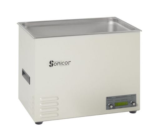 New digital industrial ultrasonic cleaner w/ heat &amp; basket 5 gal / 19l sonicor for sale