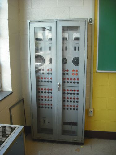 Vint Science Lab Frankenstein Power supply cabinet glass antique electric Unilab