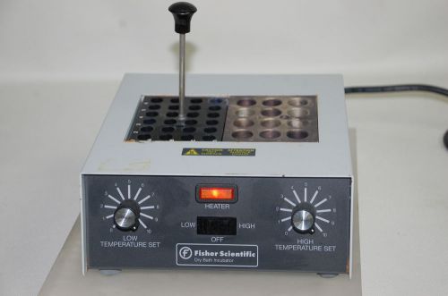 Fisher scientific dry bath incubator w/ 2 heating blocks works!! for sale
