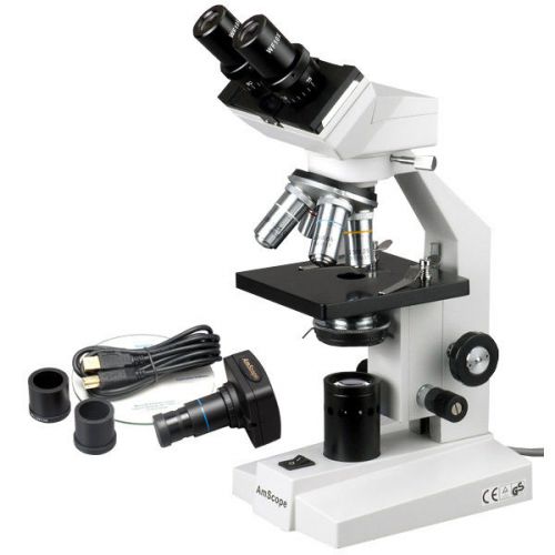 40x-1000x Binocular Vets Lab Microscope + USB2.0 Camera