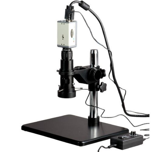 11x-80x monocular zoom microscope + low lux hd analog tv camera for sale
