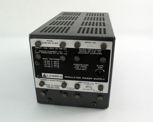 Lambda lcs-cc-5-ov 105-132v regulated power supply 57-63hz for sale