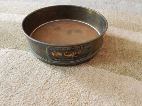 Us standard fisher scientific sieve #140 / .0041&#034;/ 105 micron opening; 8.5&#034; diam for sale