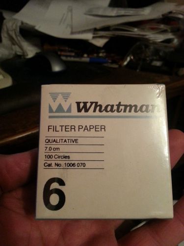 100 NEW 7cm Whatman #6 Buchner Filter Paper Circles - Qualitative Slow