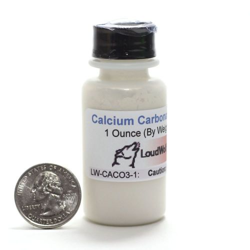 Calcium Carbonate 1 Oz by weight plastic bottle 99.+% food-grade from USA CaC03