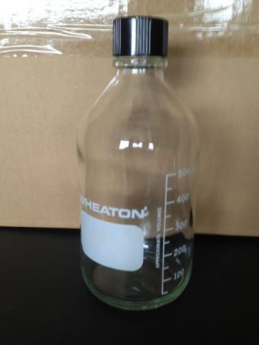 Wheaton 500ml Glass Media Storage Bottles, Case of 12
