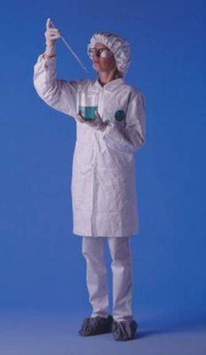 Dupont 2x white 5.4 mil tyvek disposable labcoat. (10 each) for sale