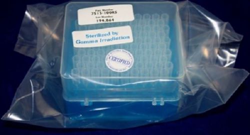 101-1000 micro liter pipet tips racked &amp; sterile, case of 10 racks for sale