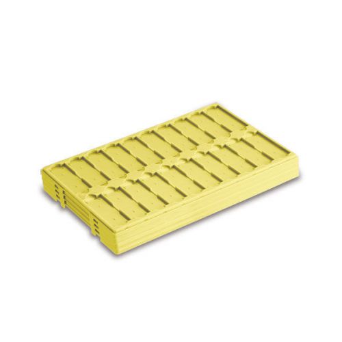 Slide Tray, 20-position, ABS, Yellow, holds 20 slides (5pk) 5 pk