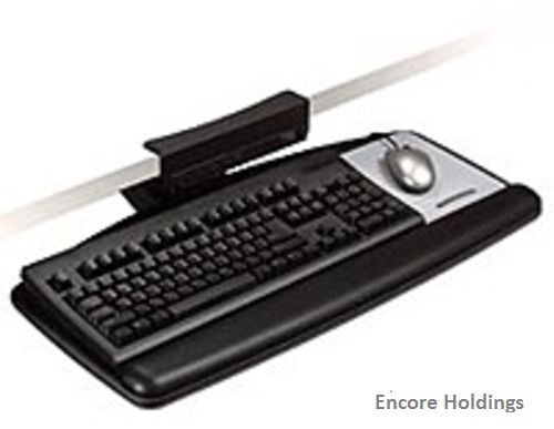 3m akt65le adjustable tilt keyboard tray - black for sale