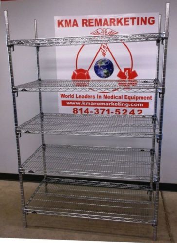 METRO SHELVING, 5 shelves; 24 inches x 48 inches x 74 inches