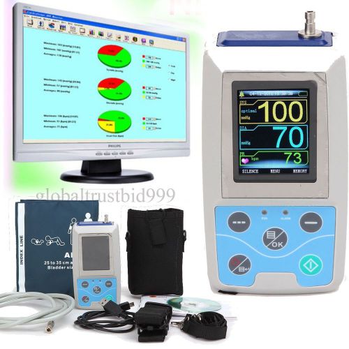 24 hours Ambulatory Blood Pressure max 300mmHg Monitor w adult child big cuff