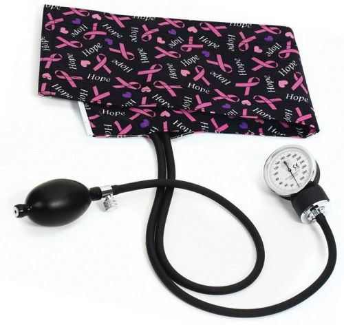 Premium aneroid sphygmomanometer blood pressure device s82 pink ribbon design for sale