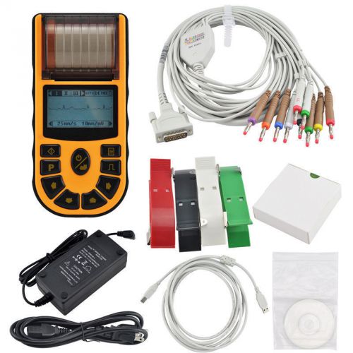CE Handheld Digital 1-channel Electrocardiograph ECG Machine EKG80A+SW+Printer