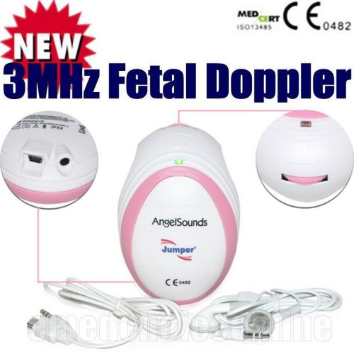 Free-shipping Angelsounds Fetal Doppler 3MHz Prenatal Heart Rate Monitor CA