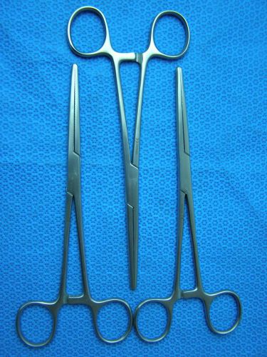 3-Ea Rochester Pean Forceps 7.25&#034; Straight S/F Surgical Veterinary Instruments