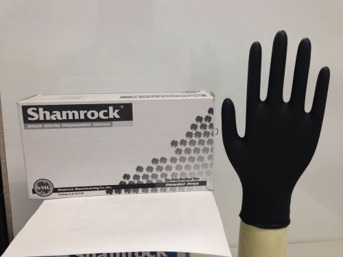 &#034;shamrock&#034;  black nitrile gloves  1000 count for sale