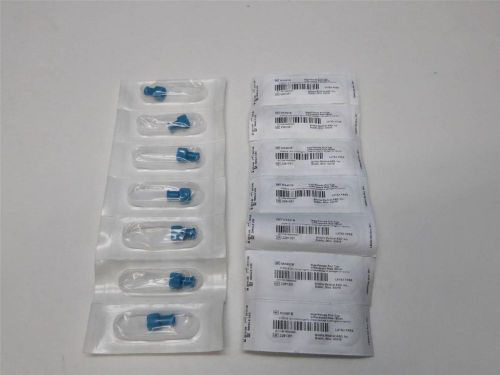 MX491B SMITHS (LOT OF 100) MALE/FEMALE PORT CAP W/RECESSED MALE (BLUE)