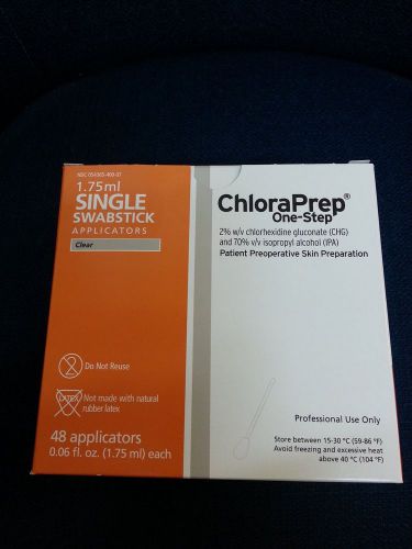 ChloraPrep , One -Step , 1.75 ml ,Single Swabstick , Clear ,48 applicators