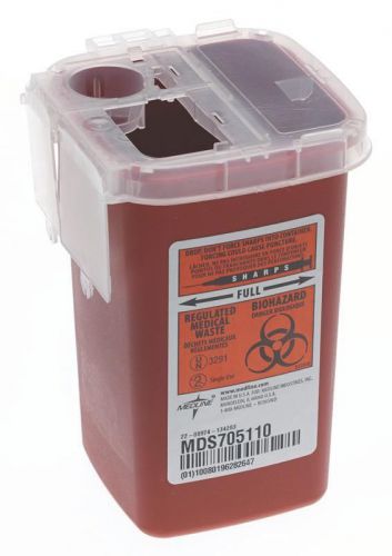 Medline Sharps Container Biohazard Needle Disposal 1 Qt Size USA SELLER