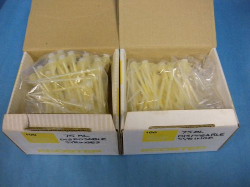 Ecostep Wheaton 75ml Disposable Syringes 851604 Lot of 150+ new