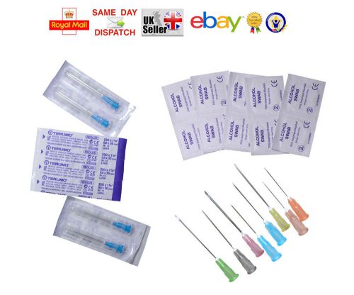 10 15 20 25 30 40 50 terumo needles +swabs, 23g 0.6x30 blue 1,5 inch fast cheap for sale
