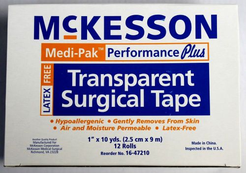 10 BOX McKESSON TRANSPARENT SURGICAL TAPE 1&#034; x 10  120RL