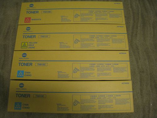 4 Konica Minolta Bizhub TN613 Cyan Yellow Magenta Toner Cartridges NIB OEM C,Y,M