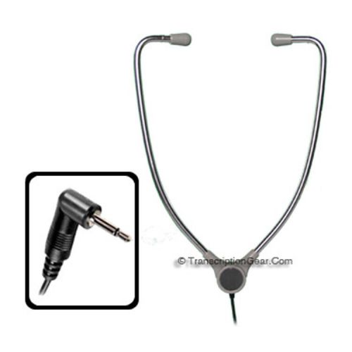 Aluminum Hinged Stethoscope Headset w/ Right-Angle 3.5 mm Plug
