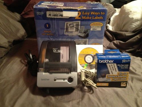 Brother QL-500 Label Thermal Printer Top Quality W/box + Hardware